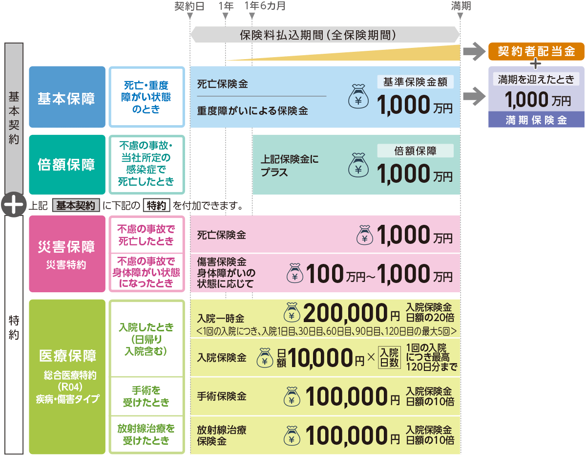 保障内容例の図