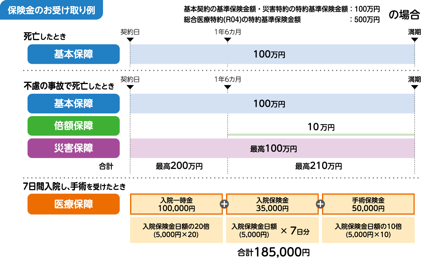 保険金のお受け取り例