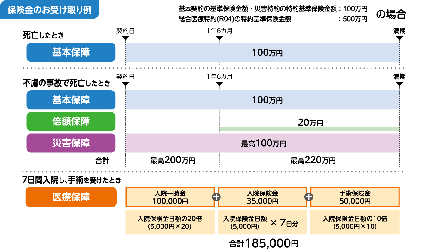 保険金のお受け取り例