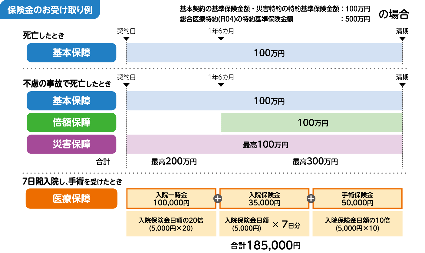 保険金のお受け取り例